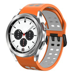 20mm Breathable Two-Color Silicone Watch Band, For Samsung Galaxy Watch 4 Classic 42mm, For Galaxy Watch Active 2