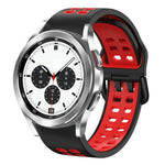 20mm Breathable Two-Color Silicone Watch Band, For Samsung Galaxy Watch 4 Classic 42mm, For Galaxy Watch Active 2