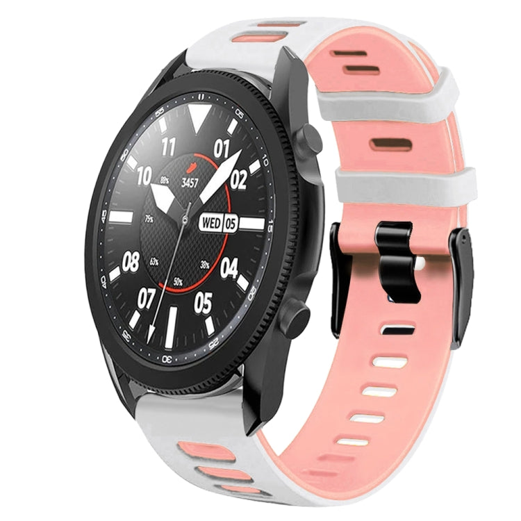 20mm Two-Color Silicone Watch Band, For Samsung Galaxy Watch 5 Pro  45mm, For Samsung Galaxy Watch 4 40mm