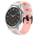 20mm Two-Color Silicone Watch Band, For Samsung Galaxy Watch 4 44mm, For Samsung Galaxy Watch 4 Classic 46mm