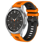 20mm Two-Color Silicone Watch Band, For Samsung Galaxy Watch 4 44mm, For Samsung Galaxy Watch 4 Classic 46mm
