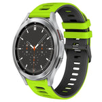 20mm Two-Color Silicone Watch Band, For Samsung Galaxy Watch 4 44mm, For Samsung Galaxy Watch 4 Classic 46mm