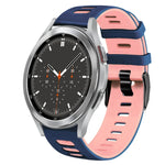 20mm Two-Color Silicone Watch Band, For Samsung Galaxy Watch 4 44mm, For Samsung Galaxy Watch 4 Classic 46mm