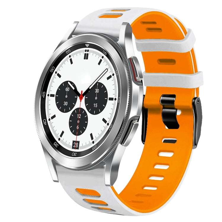 20mm Two-Color Silicone Watch Band, For Samsung Galaxy Watch 4 Classic 42mm, For Samsung Galaxy Watch Active 2