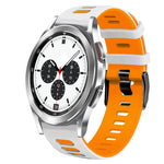 20mm Two-Color Silicone Watch Band, For Samsung Galaxy Watch 4 Classic 42mm, For Samsung Galaxy Watch Active 2