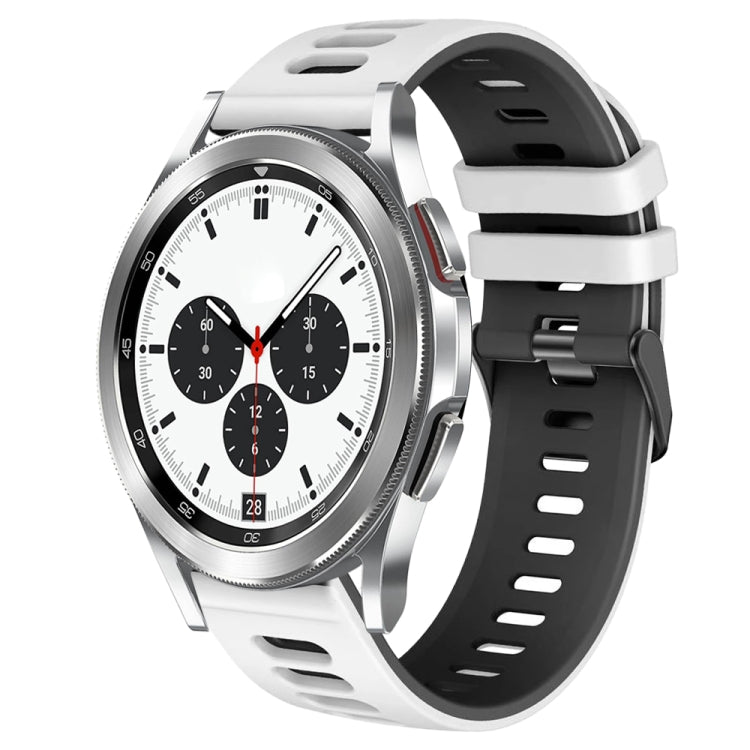 20mm Two-Color Silicone Watch Band, For Samsung Galaxy Watch 4 Classic 42mm, For Samsung Galaxy Watch Active 2