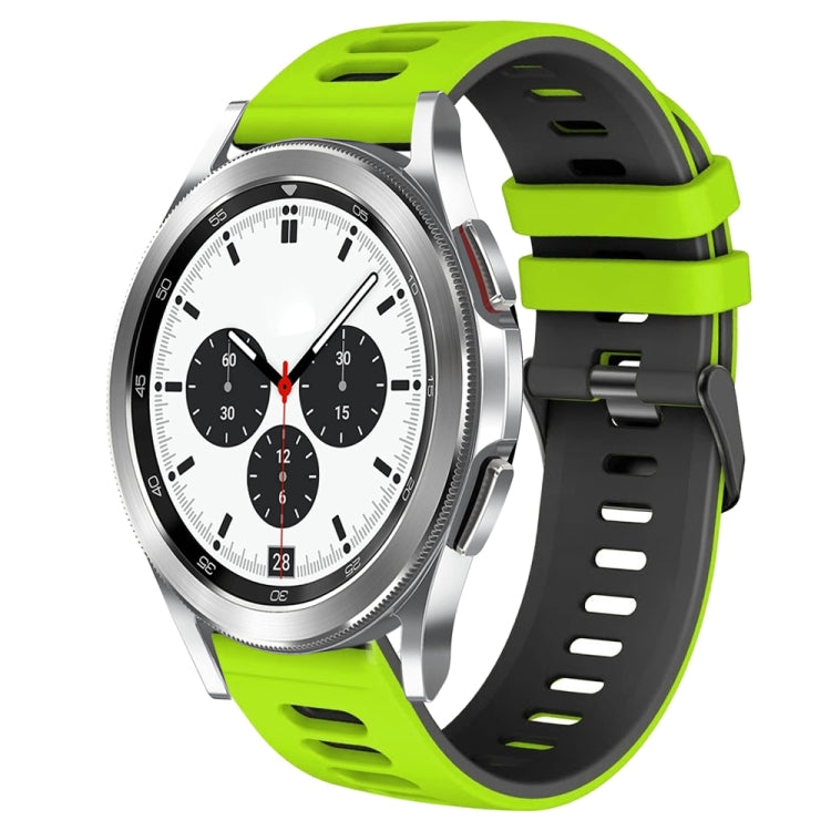 20mm Two-Color Silicone Watch Band, For Samsung Galaxy Watch 4 Classic 42mm, For Samsung Galaxy Watch Active 2