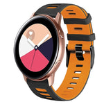 20mm Two-Color Silicone Watch Band, For Samsung Galaxy Watch 4 Classic 42mm, For Samsung Galaxy Watch Active 2