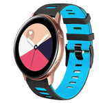 20mm Two-Color Silicone Watch Band, For Samsung Galaxy Watch 4 Classic 42mm, For Samsung Galaxy Watch Active 2