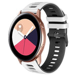 20mm Two-Color Silicone Watch Band, For Samsung Galaxy Watch 4 Classic 42mm, For Samsung Galaxy Watch Active 2