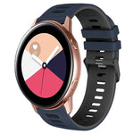 20mm Two-Color Silicone Watch Band, For Samsung Galaxy Watch 4 Classic 42mm, For Samsung Galaxy Watch Active 2