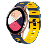 20mm Two-Color Silicone Watch Band, For Samsung Galaxy Watch 4 Classic 42mm, For Samsung Galaxy Watch Active 2