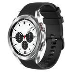 20mm Plaid Solid Color Silicone Watch Band, For Samsung Galaxy Watch4 44mm, For Samsung Galaxy Watch4 Classic 46mm, For Samsung Galaxy Watch4 Classic 42mm, For Samsung Galaxy Watch Active 2