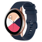 20mm Plaid Solid Color Silicone Watch Band, For Samsung Galaxy Watch4 44mm, For Samsung Galaxy Watch4 Classic 46mm, For Samsung Galaxy Watch4 Classic 42mm, For Samsung Galaxy Watch Active 2