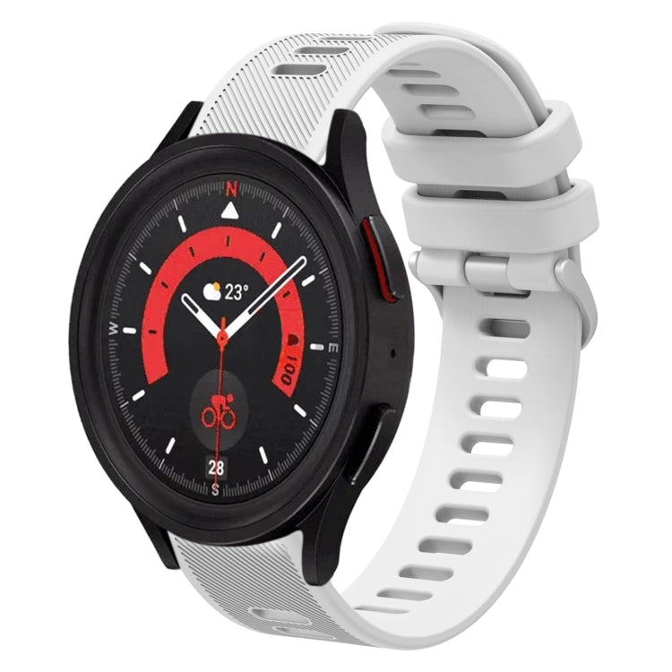 20mm Twill Solid Color Silicone Watch Band, For Samsung Galaxy Watch5 40mm, For Samsung Galaxy Watch5 44mm, For Samsung Galaxy Watch5 Pro  45mm, For Samsung Galaxy Watch4 40mm