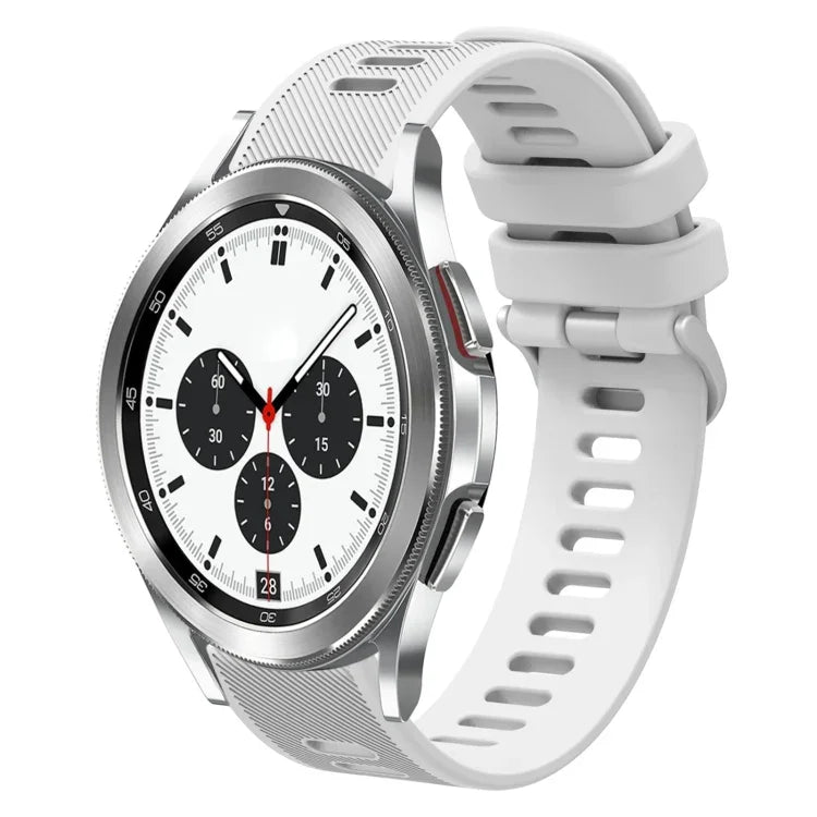 20mm Twill Solid Color Silicone Watch Band, For Samsung Galaxy Watch4 44mm, For Samsung Galaxy Watch4 Classic 46mm, For Samsung Galaxy Watch4 Classic 42mm, For Samsung Galaxy Watch Active 2
