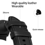 20mm Silicone Adhesive Leather Watch Band, For Samsung Galaxy Watch 5 40mm, For Samsung Galaxy Watch 5 44mm, For Samsung Galaxy Watch 5 Pro 45mm, For Samsung Galaxy Watch 4 40mm, For Samsung Galaxy Watch 4 44mm