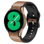 20mm Silicone Adhesive Leather Watch Band, For Samsung Galaxy Watch 5 40mm, For Samsung Galaxy Watch 5 44mm, For Samsung Galaxy Watch 5 Pro 45mm, For Samsung Galaxy Watch 4 40mm, For Samsung Galaxy Watch 4 44mm