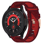 20mm Nylon Woven Watch Band, For Samsung Galaxy Watch5 40mm, For Samsung Galaxy Watch5 44mm, For Samsung Galaxy Watch5 Pro 45mm, For Samsung Galaxy Watch4 40mm, For Samsung Galaxy Watch4 44mm, For Samsung Galaxy Watch4 Classic 46mm