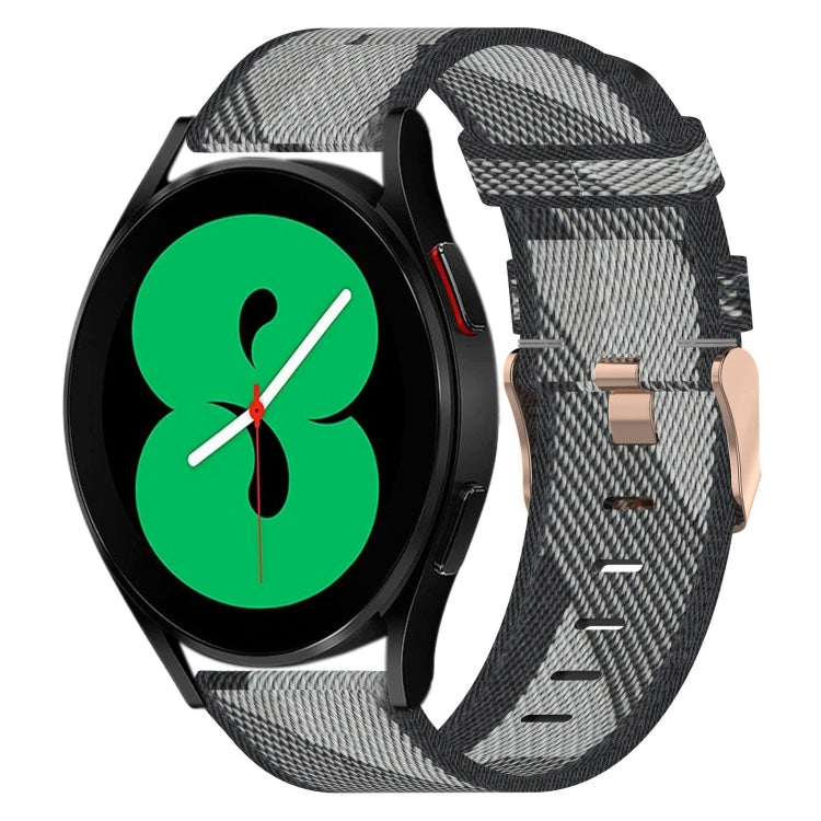 20mm Nylon Woven Watch Band, For Samsung Galaxy Watch5 40mm, For Samsung Galaxy Watch5 44mm, For Samsung Galaxy Watch5 Pro 45mm, For Samsung Galaxy Watch4 40mm, For Samsung Galaxy Watch4 44mm, For Samsung Galaxy Watch4 Classic 46mm