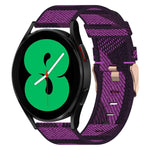 20mm Nylon Woven Watch Band, For Samsung Galaxy Watch5 40mm, For Samsung Galaxy Watch5 44mm, For Samsung Galaxy Watch5 Pro 45mm, For Samsung Galaxy Watch4 40mm, For Samsung Galaxy Watch4 44mm, For Samsung Galaxy Watch4 Classic 46mm