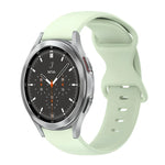 20mm Butterfly Buckle Solid Color Silicone Watch Band, For Samsung Galaxy Watch 4 44mm, For Samsung Galaxy Watch 4 Classic 46mm, For Samsung Galaxy Watch 4 Classic 42mm, For Samsung Galaxy Watch Active 2