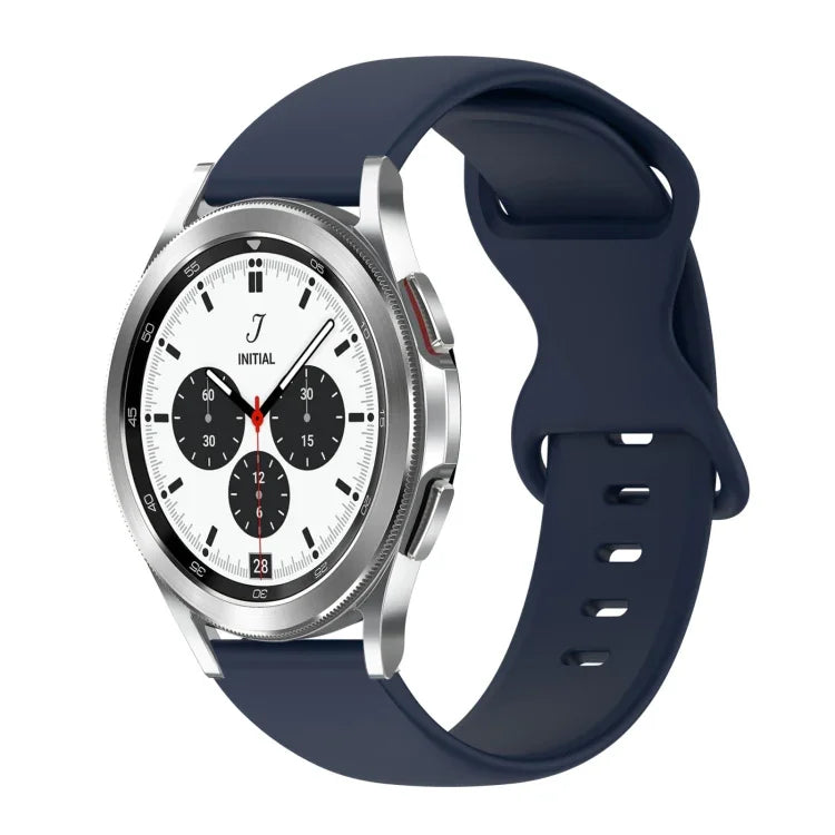 20mm Butterfly Buckle Solid Color Silicone Watch Band, For Samsung Galaxy Watch 4 44mm, For Samsung Galaxy Watch 4 Classic 46mm, For Samsung Galaxy Watch 4 Classic 42mm, For Samsung Galaxy Watch Active 2
