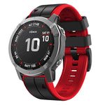 26mm Silicone Sports Two-Color Watch Band, For Garmin Descent MK2, For Garmin Descent MK2i