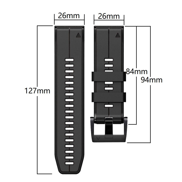26mm Silicone Sports Two-Color Watch Band, For Garmin Descent MK2, For Garmin Descent MK2i