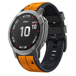 26mm Silicone Sports Two-Color Watch Band, For Garmin Descent MK2, For Garmin Descent MK2i