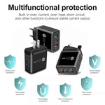 45W PD3.0 + 2 x QC3.0 USB Multi Port Quick Charger, EU Plug, EU Plug