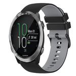 20mm Checkered Two-Color Silicone Watch Band, For Garmin Forerunner 645 Music