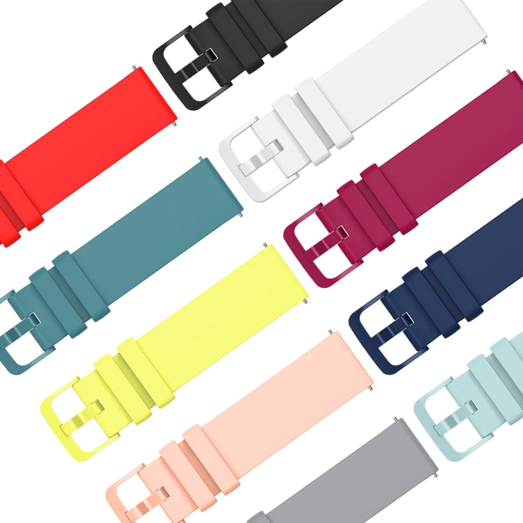 20mm Solid Color Soft Silicone Watch Band, For Amazfit GTS, For Amazfit BIP