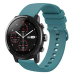22mm Solid Color Soft Silicone Watch Band, For Amazfit 2 Stratos