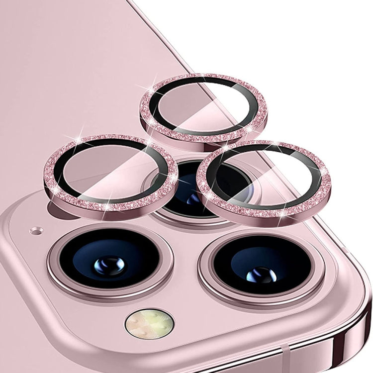 ENKAY Glitter Rear Lens Aluminium Alloy Tempered Glass Film For iPhone 14 Pro / 14 Pro Max, For iPhone 14 Pro / 14 Pro Max