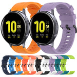 20mm Solid Color Soft Silicone Watch Band, For Samsung Galaxy Watch Active 2 44mm, For Samsung Galaxy Watch 42mm