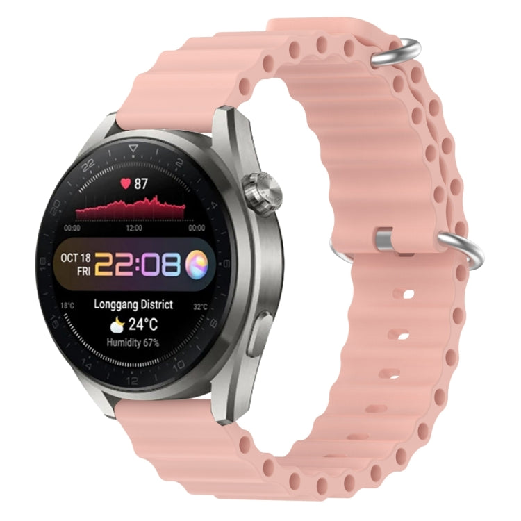 22mm Ocean Style Silicone Solid Color Watch Band, For Huawei Watch 3 Pro New