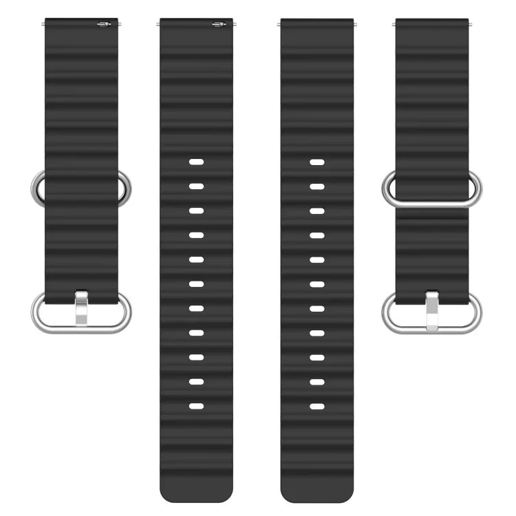 22mm Ocean Style Silicone Solid Color Watch Band, For Samsung Galaxy Watch3 45mm, For Samsung Galaxy Watch 46mm, For Samsung Gear S3 Classic, For Samsung Gear S3 Frontier