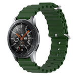 22mm Ocean Style Silicone Solid Color Watch Band, For Samsung Galaxy Watch3 45mm, For Samsung Galaxy Watch 46mm, For Samsung Gear S3 Classic, For Samsung Gear S3 Frontier