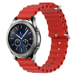 22mm Ocean Style Silicone Solid Color Watch Band, For Samsung Galaxy Watch3 45mm, For Samsung Galaxy Watch 46mm, For Samsung Gear S3 Classic, For Samsung Gear S3 Frontier