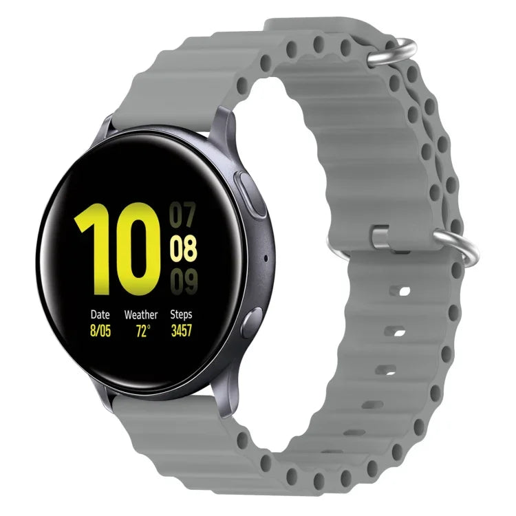 20mm Ocean Style Silicone Solid Color Watch Band, For Samsung Galaxy Watch Active 2 44mm, For Samsung Galaxy Watch 42mm