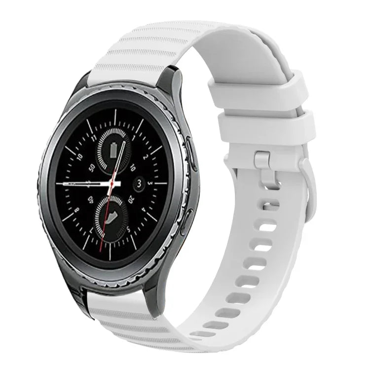 20mm Wavy Dotted Solid-Color Silicone Watch Band, For Samsung Galaxy Gear S2 Classic