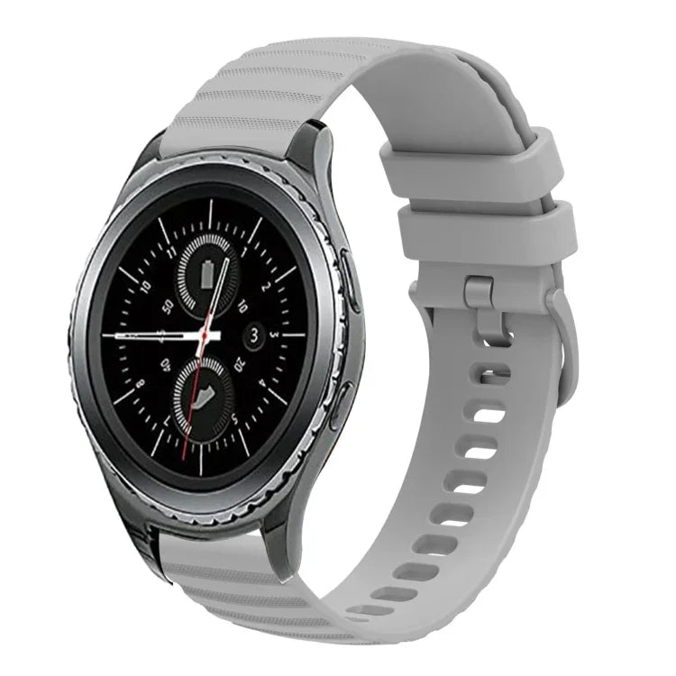 20mm Wavy Dotted Solid-Color Silicone Watch Band, For Samsung Galaxy Gear S2 Classic