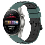22mm Two-Color Porous Silicone Watch Band, For Huawei Watch 3 Pro New