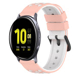 22mm Two-Color Silicone Watch Band, For Samsung Galaxy Watch Active2 44mm, For Samsung Galaxy Watch 42mm