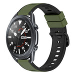 22mm Two-Color Silicone Watch Band, For Samsung Galaxy Watch3 45mm, For Samsung Galaxy Watch 46mm, For Samsung Gear S3 Classic, For Samsung Gear S3 Frontier