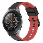 22mm Two-Color Silicone Watch Band, For Samsung Galaxy Watch3 45mm, For Samsung Galaxy Watch 46mm, For Samsung Gear S3 Classic, For Samsung Gear S3 Frontier