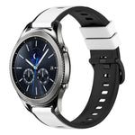 22mm Two-Color Silicone Watch Band, For Samsung Galaxy Watch3 45mm, For Samsung Galaxy Watch 46mm, For Samsung Gear S3 Classic, For Samsung Gear S3 Frontier