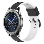 22mm Two-Color Silicone Watch Band, For Samsung Galaxy Watch3 45mm, For Samsung Galaxy Watch 46mm, For Samsung Gear S3 Classic, For Samsung Gear S3 Frontier