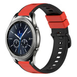 22mm Two-Color Silicone Watch Band, For Samsung Galaxy Watch3 45mm, For Samsung Galaxy Watch 46mm, For Samsung Gear S3 Classic, For Samsung Gear S3 Frontier